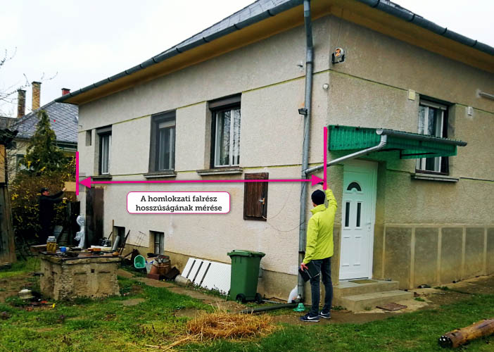 Homlokzat mérése